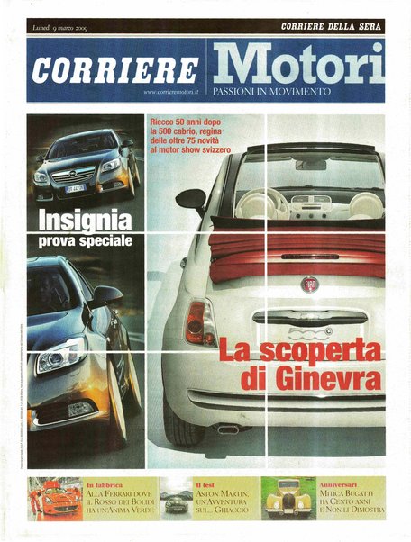 Corriere motori : supplemento settimanale di auto, moto e nautica del Corriere della sera